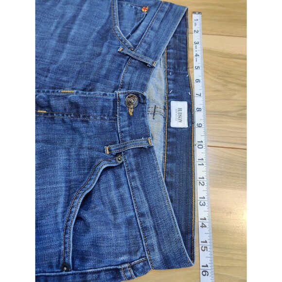 Hudson Jeans Mens 31x28 Blue Barton Relax Straight Button Fly Stretch Med Denim - Picture 6 of 13